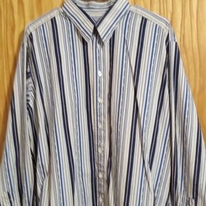 Burberry London Vtg  Striped Men's Casual Buttoned Down Dress Shirt size. XL